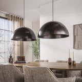 Hanglampen - Industriële hanglamp Dacia 2 - lichts Bruin Rond 2xØ60 cm - Dimehouse