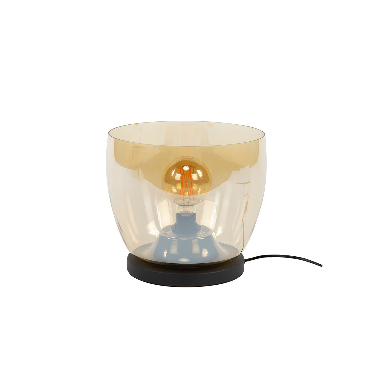 Vloerlamp Dain UP L Amberkleurig glas