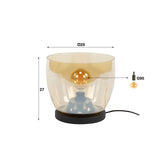 Vloerlamp Dain UP L Amberkleurig glas