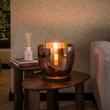 Vloerlamp Dain UP L Koperkleurig glas