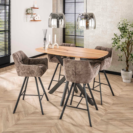 Hanglamp Dain 1-lichts chroomkleurig glas