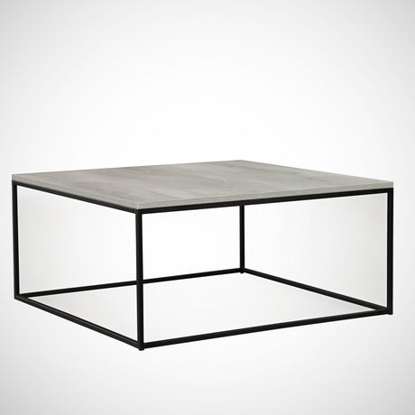 Salontafels - Vierkante salontafel grijs Melamine - 75x75 cm - Pola - Dimehouse
