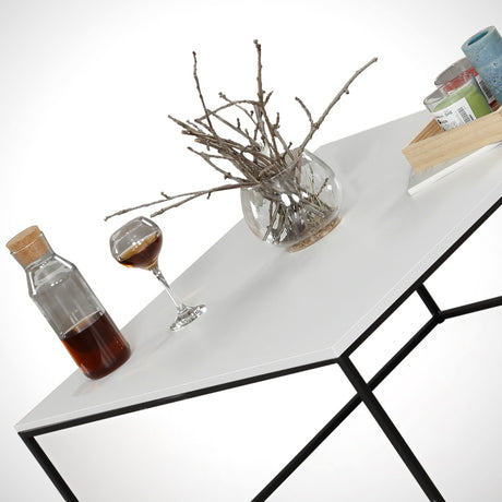 Salontafel Vierkant 75x75 cm Pola - Wit Melamine