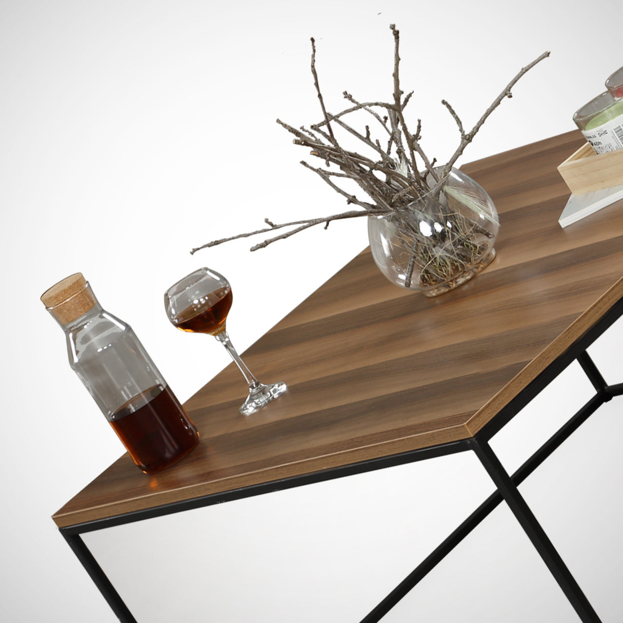 Salontafel Vierkant 75x75 cm Pola - Walnoot Melamine