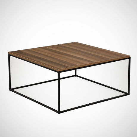 Salontafels - Vierkante salontafel Walnoot - 75x75 cm - Pola - Dimehouse