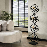 Vloerlamp Drew 4-lichts kubus zwart