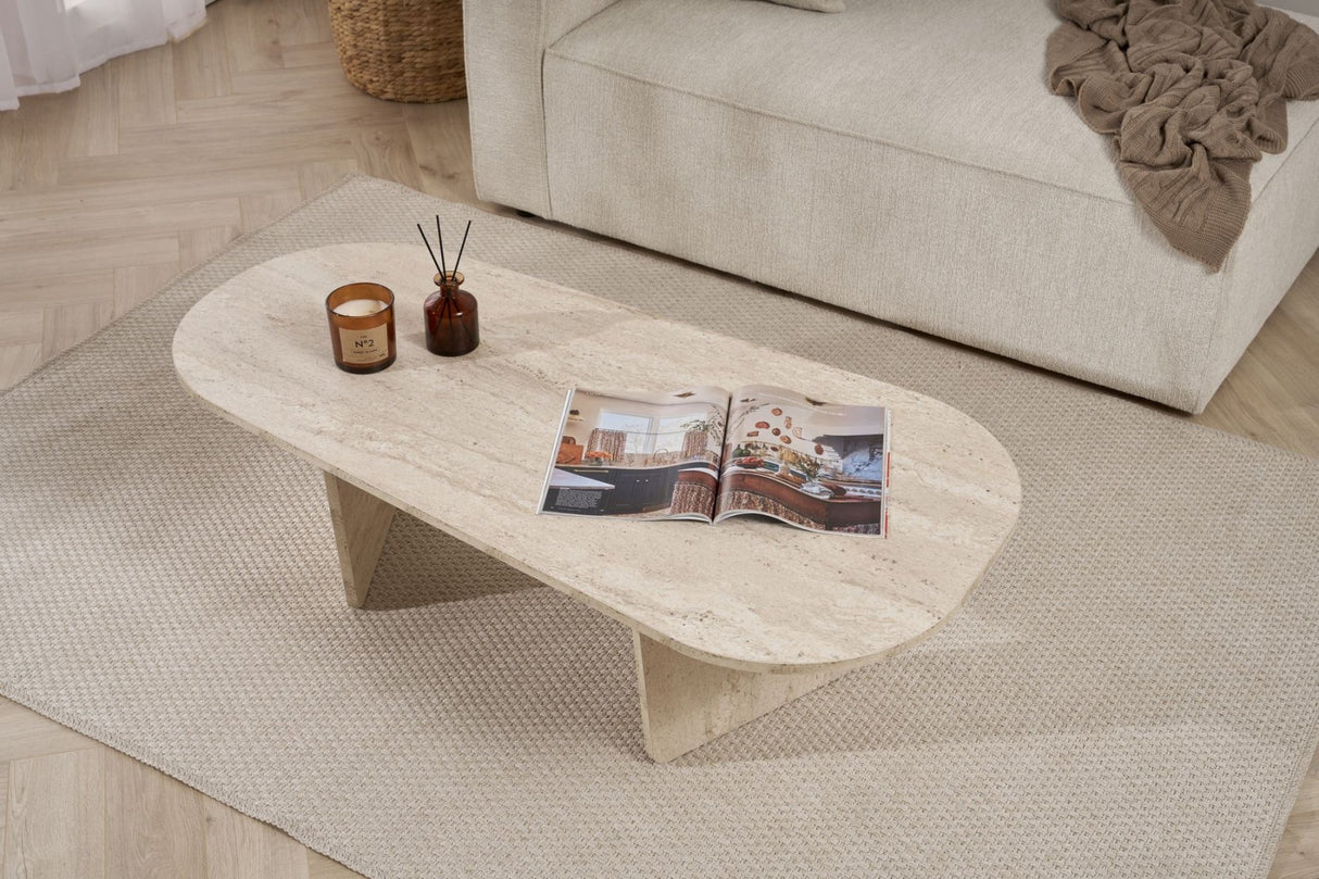 Ovalis - Travertine 100% MELAMINE COATED PARTICLE BOARD