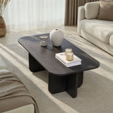 Akira salontafel hout zwart 120 cm Gemelamineerd houtcomposiet