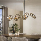 Hanglampen - Hanglamp 6 - lichts beige metaal rond Otan - Dimehouse