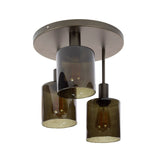 Industriële plafondlamp Mason 3-lichts Bruin