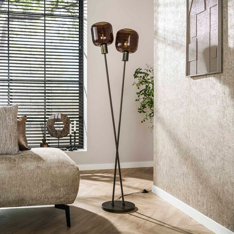 Vloerlamp Terra Duo 2-lichts Brons