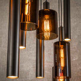 Moderne Hanglamp Aureo 9-lichts Sienna bruin