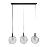 Hanglamp 3-lichts gezandstraald glas Voss