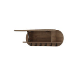 Kapstok Ovaal 6-Haaks - Hitit - 84x29 cm - Met Vak