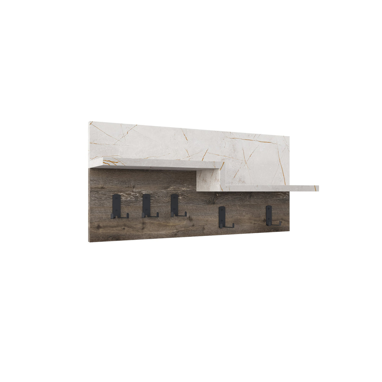Kapstok 5-Haaks Marmerlook Lagona