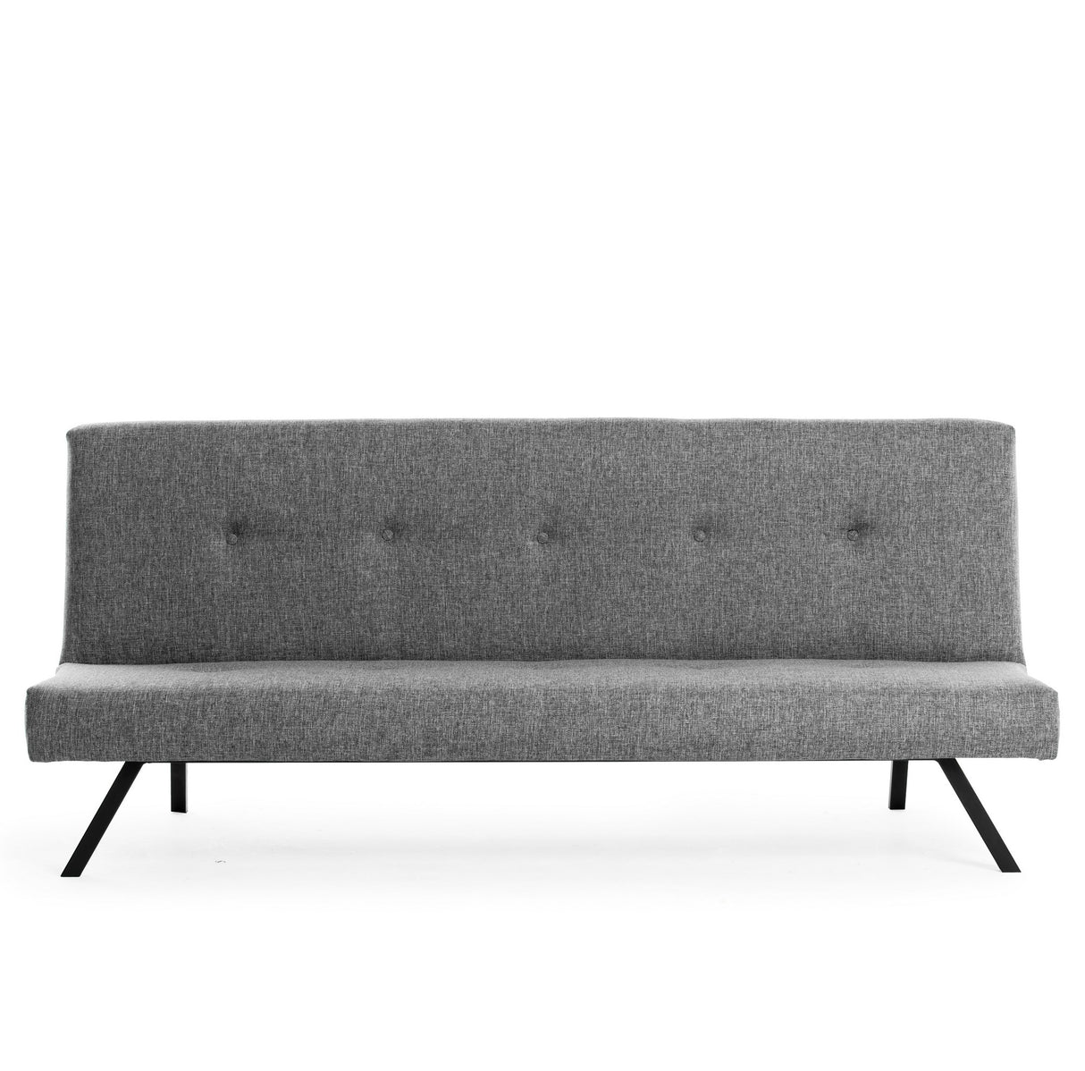 3-Zits Slaapbank Zoly Lichtgrijs Stof - 180 cm - Zonder armleuningen - Gecapitonneerd