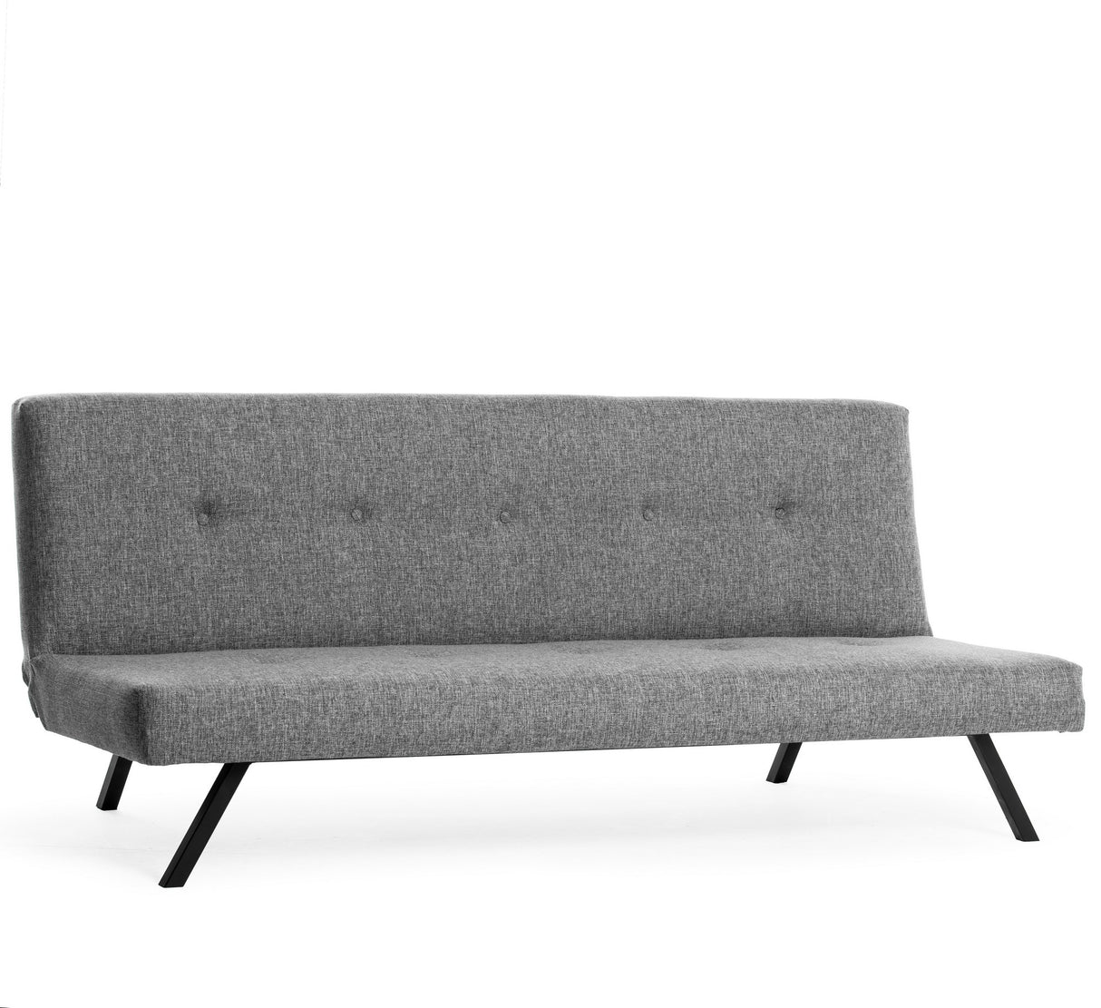 3-Zits Slaapbank Zoly Lichtgrijs Stof - 180 cm - Zonder armleuningen - Gecapitonneerd
