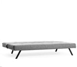 3-Zits Slaapbank Zoly Lichtgrijs Stof - 180 cm - Zonder armleuningen - Gecapitonneerd