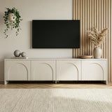 Aurelia tv-meubel crème 180 cm Gemelamineerd hout