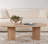 Ovale Salontafel Sapphire Eikenhout Look Sabla - 119x60