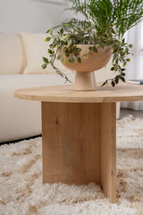 Ovale Salontafel Sapphire Eikenhout Look Sabla - 119x60