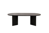 Ovale Salontafel Zwart Houtlook Sabla - 119x60