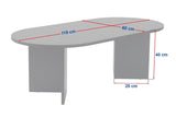 Ovale Salontafel Zwart Houtlook Sabla - 119x60
