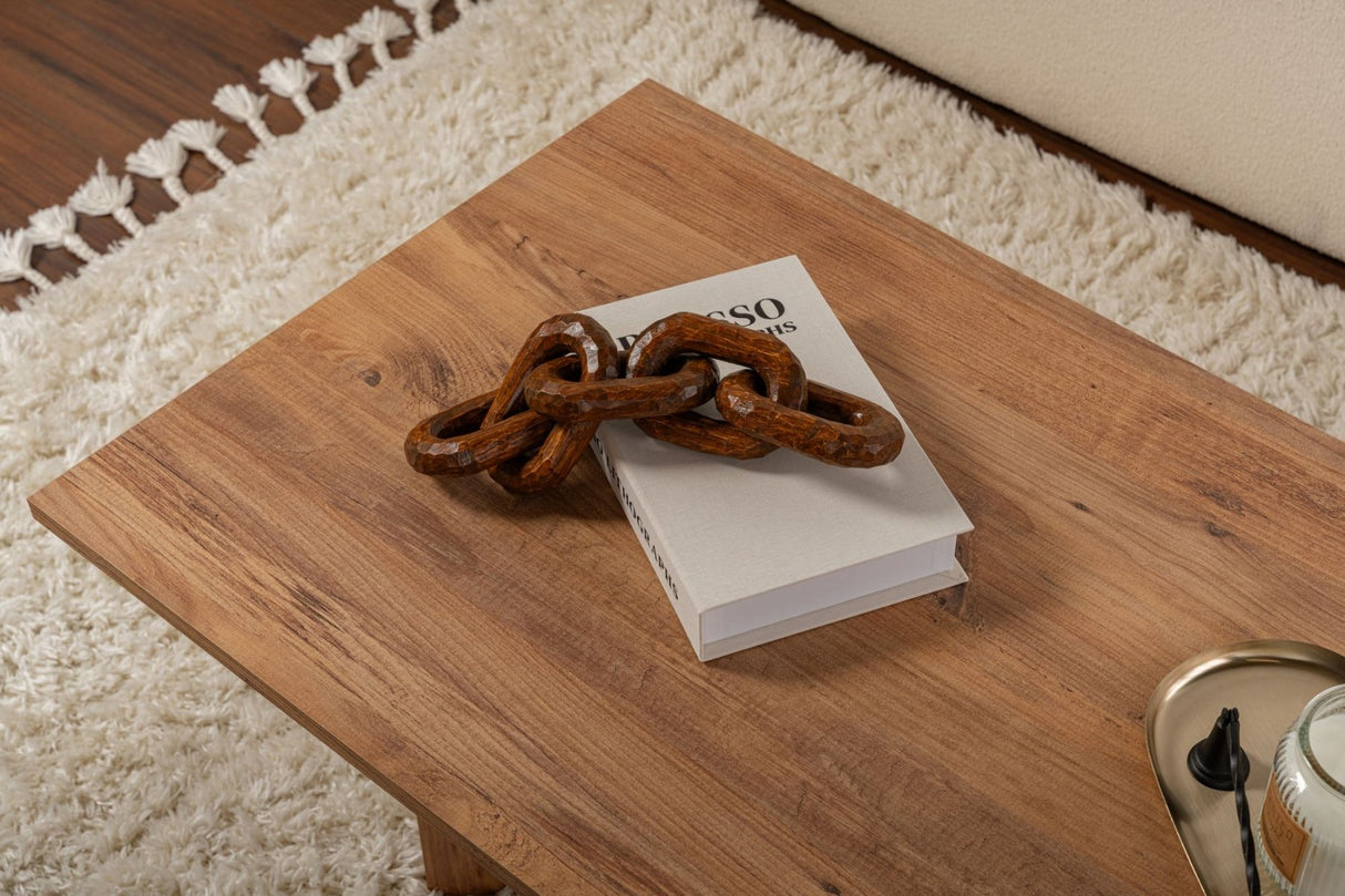 Rechthoekige Salontafel Siban Atlantisch Dennenhout look - 119x60 cm