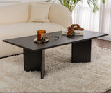 Rechthoekige Salontafel Siban Zwart houtlook - 119x60 cm