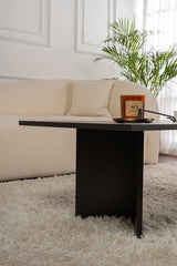 Rechthoekige Salontafel Siban Zwart houtlook - 119x60 cm