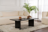 Rechthoekige Salontafel Siban Zwart houtlook - 119x60 cm