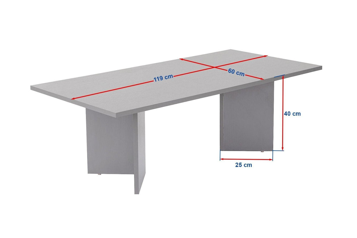 Rechthoekige Salontafel Siban Zwart houtlook - 119x60 cm