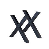 Set van 2 Tafelpoten X-poot Zwart Metaal