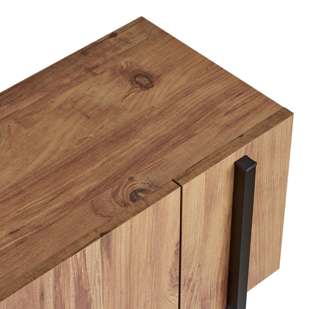 Nexus tv-meubel eikenlook met zwart 180 cm Atlantic Pine eikenlook en zwart Melamine gecoat houtcomposiet