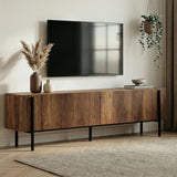 Nexus tv-meubel walnootlook zwart 180 cm Barok walnootlook en zwart Gemelamineerd houtcomposiet