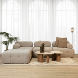 Modulaire bank 3-zits met hocker Doblo beige