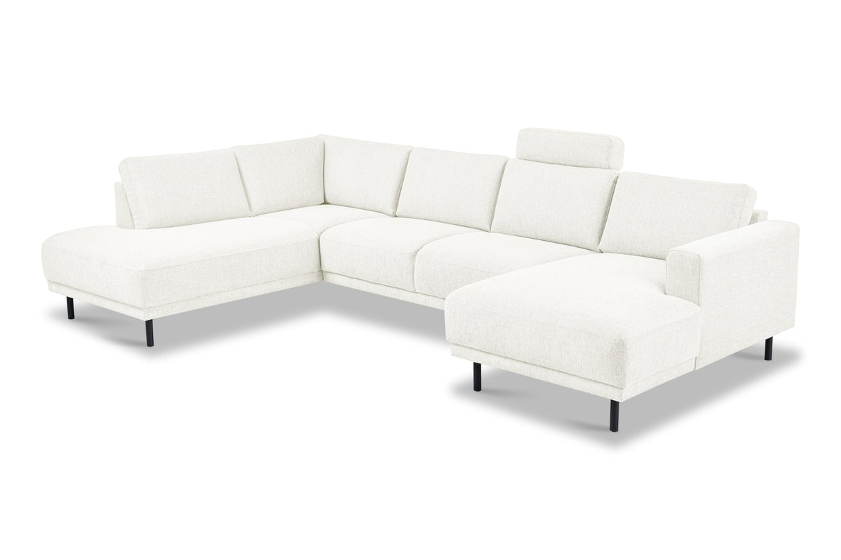 Banken - Hoofdsteun beige bankstel stof - Aniko - Dimehouse