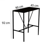 Bartafels - Bartafel Walnoot melamine - 90 x 48 cm - 92 cm hoog - North - Dimehouse