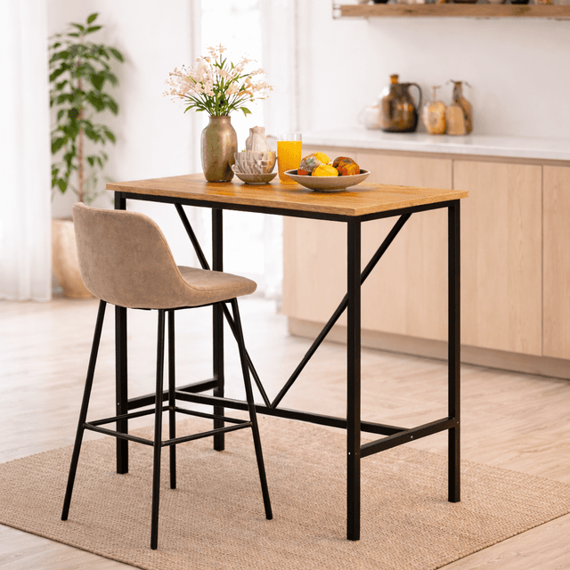 Bartafels - Bartafel Walnoot melamine - 90 x 48 cm - 92 cm hoog - North - Dimehouse