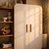 Scandinavische boekenkast walnoot wit melamine Form 90x132x32 cm