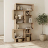 Asymmetrische boekenkast eikenlook melamine Karmato 96x168,5x25,5 cm