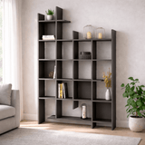 Boekenkast antraciet melamine Manco 122x188x25,5 cm