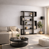 Boekenkast Mito Antraciet Bruin Melamine 110x161x25,5 cm