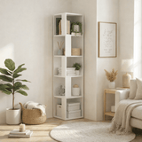 Boekenkasten - Boekenkast Piano Wit Melamine 34x161x34 cm - Dimehouse