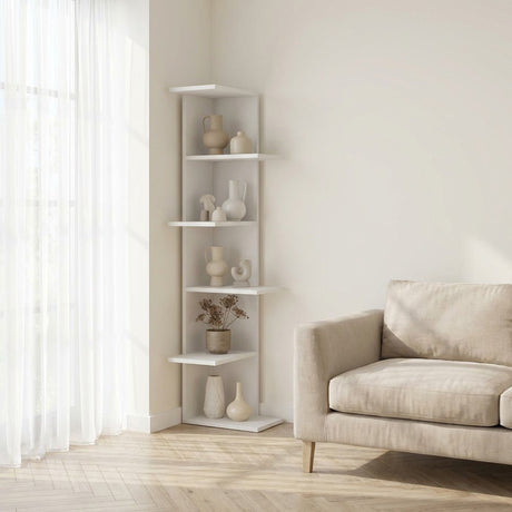 Boekenkast Saso Wit Melamine 37x141x24 cm