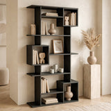 Asymmetrische boekenkast antraciet melamine Soto 92x173x28 cm