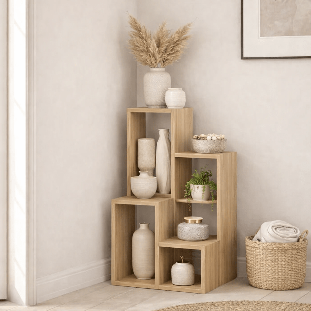 Boekenkasten - Modulaire vakkenkast eiken melamine Sule 42x89x20 cm - Dimehouse