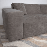 Banken - Hoekbank taupe chenille Wayne 264 cm - hoek links en rechts monteerbaar - Dimehouse