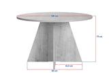 Eettafels - Eetkamertafel rond Walnoot - 120 cm - Mary - Dimehouse
