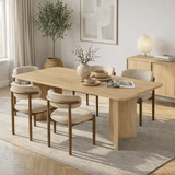 Eettafel Eiken Melamine rechthoekig 180x89,5x75 cm - Linova